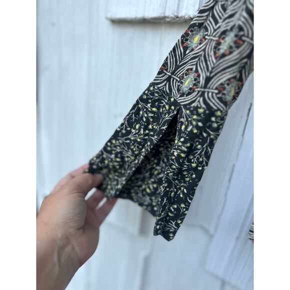 Free‎ People Rolling Hills Peasant Long Bell Sleeve Tunic Top Small - Picture 5 of 8